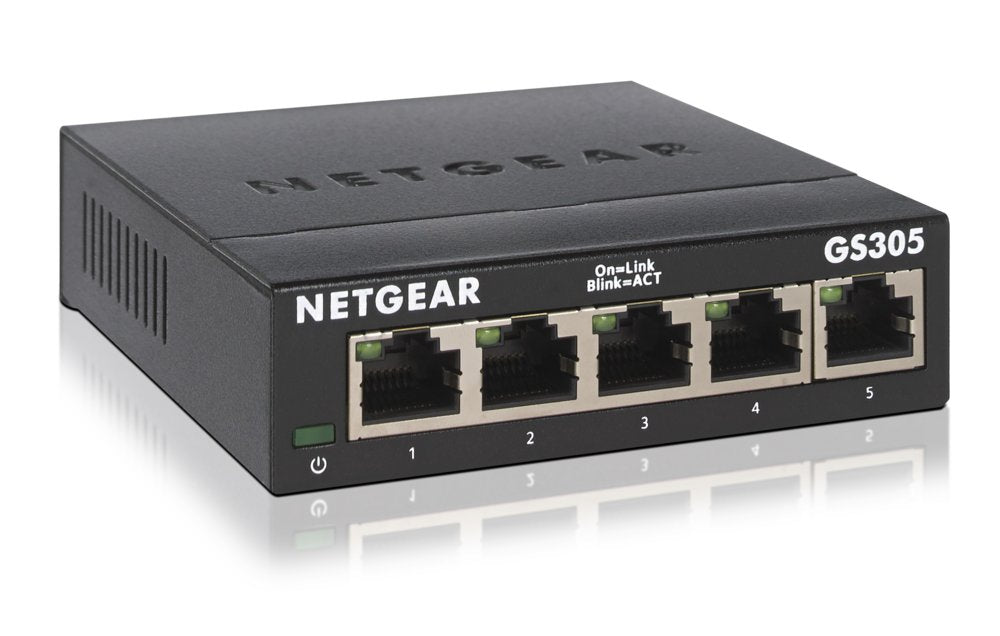 NETGEAR GS305 | Netwerk-switch | Unmanaged | L2 | 5-poorts Gigabit Ethernet (10/100/1000) | Zwart - Matmuis